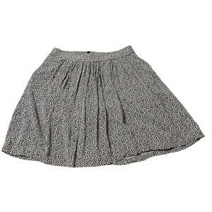 Y2K Esprit off White and black animal print flared skirt Size 2